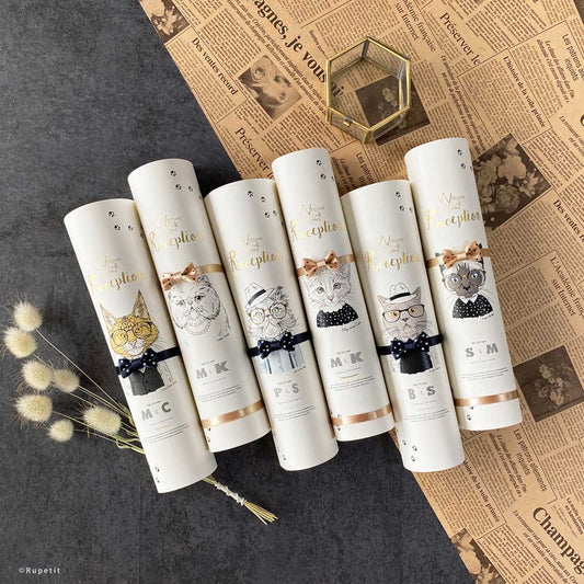 【結婚式 席次表】Cat Set(ロール)【結婚式 ペーパー 席次表】