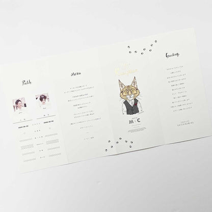 【結婚式 席次表】Cat Set(ロール)【結婚式 ペーパー 席次表】