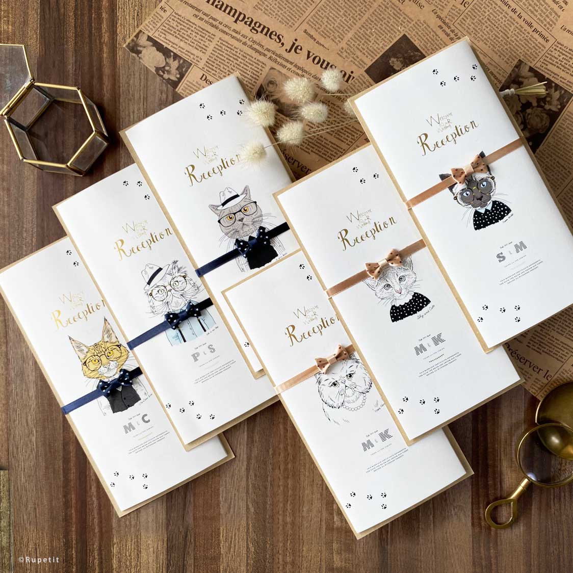 【結婚式 席次表】Cat Set【結婚式 ペーパー 席次表】