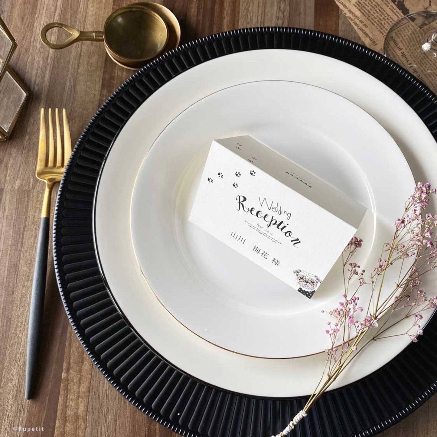 【結婚式 席次表】Dog Set【結婚式 ペーパー 席次表】