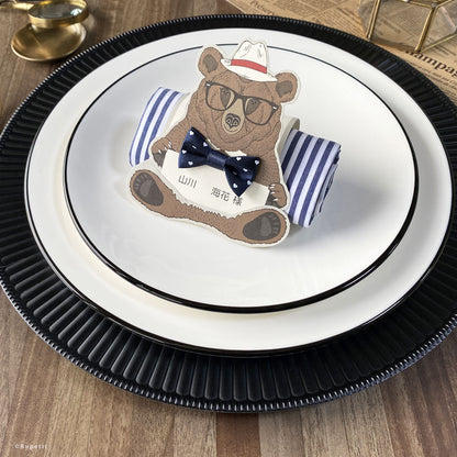 【結婚式 席札メニュー表】Anthony(立体)【結婚式 ペーパー メニュー表】