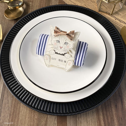 【結婚式 席札メニュー表】Lucy(立体)【結婚式 ペーパー メニュー表】