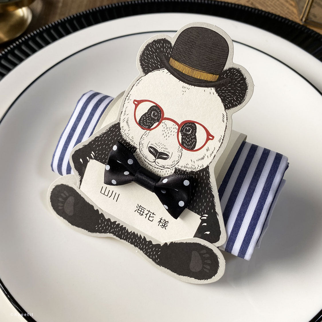 【結婚式 席札メニュー表】James(立体席札メニュー表)【結婚式 ペーパー メニュー表】