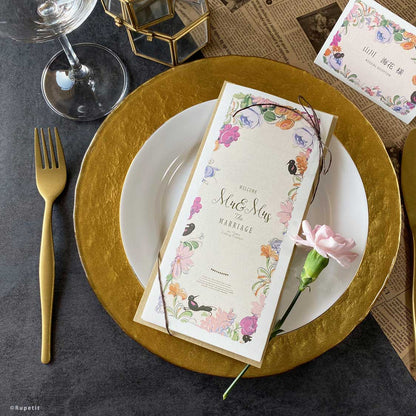 Flower bird席次表【結婚式 ペーパー 席次表】