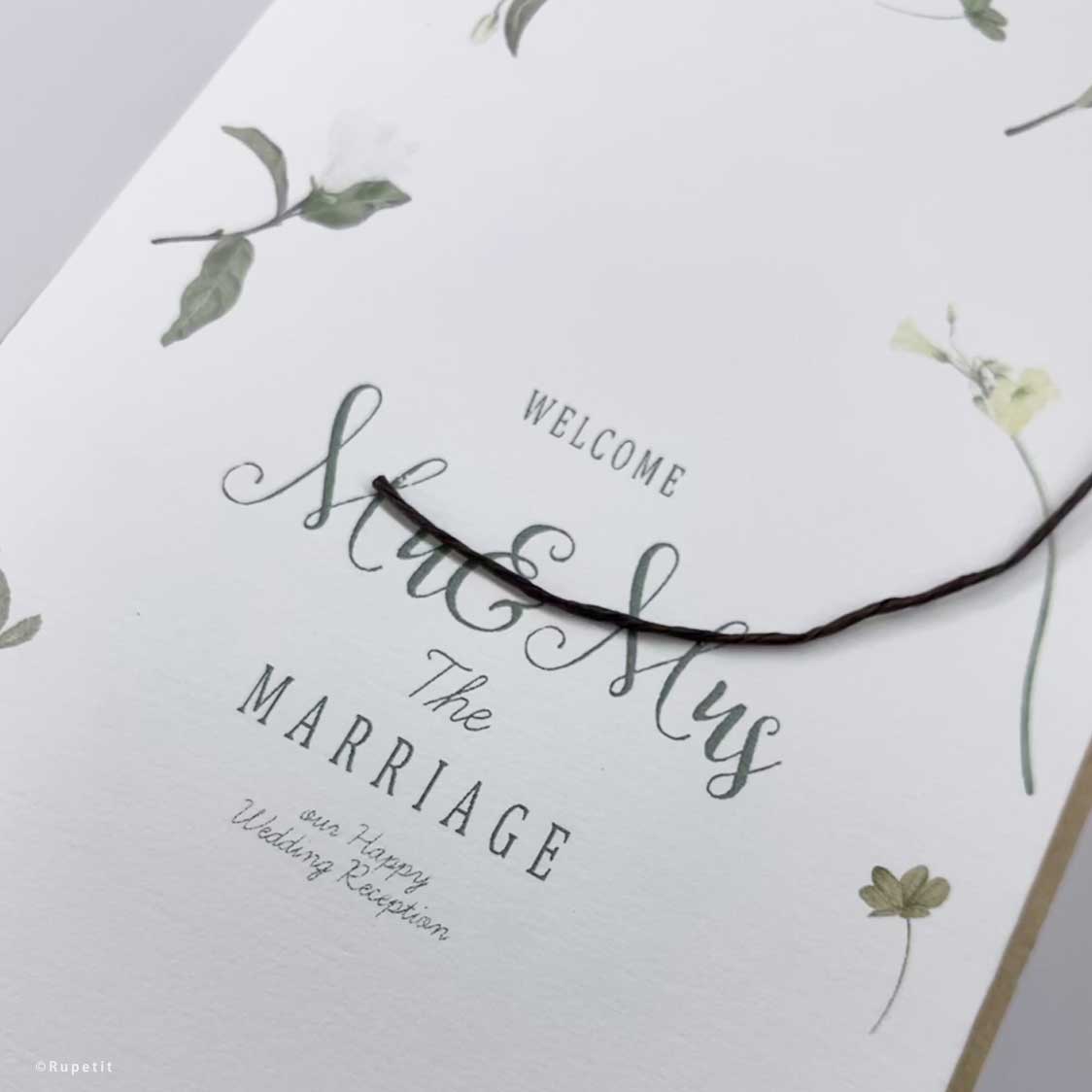 Flowers席次表【結婚式 ペーパー 席次表】