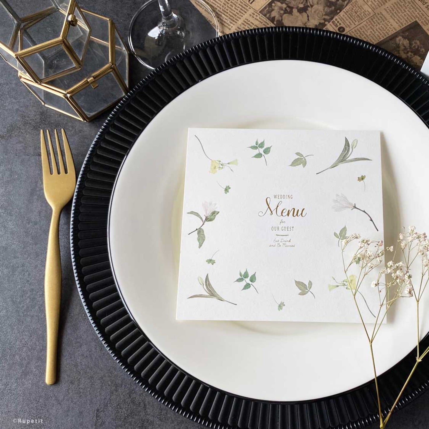 Flowers席次表【結婚式 ペーパー 席次表】