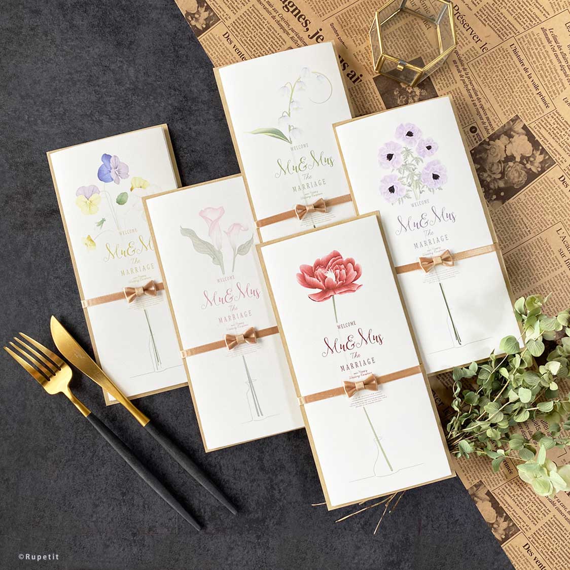 【結婚式 席次表】Ichirin Set【結婚式 ペーパー 席次表】