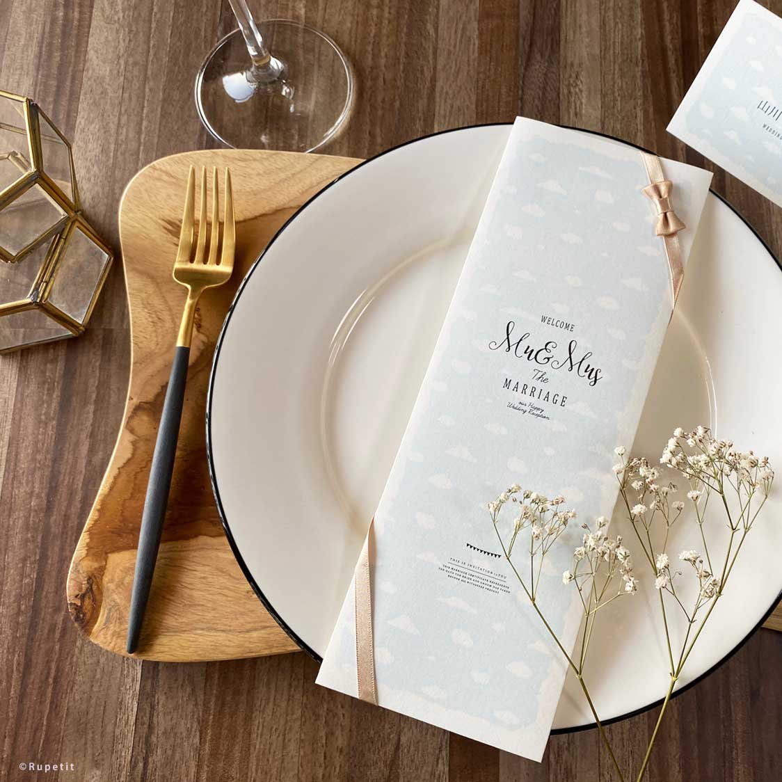 Cloud席次表【結婚式 ペーパー 席次表】