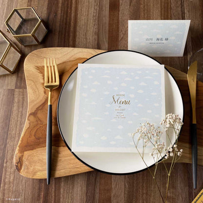 Cloud席次表【結婚式 ペーパー 席次表】