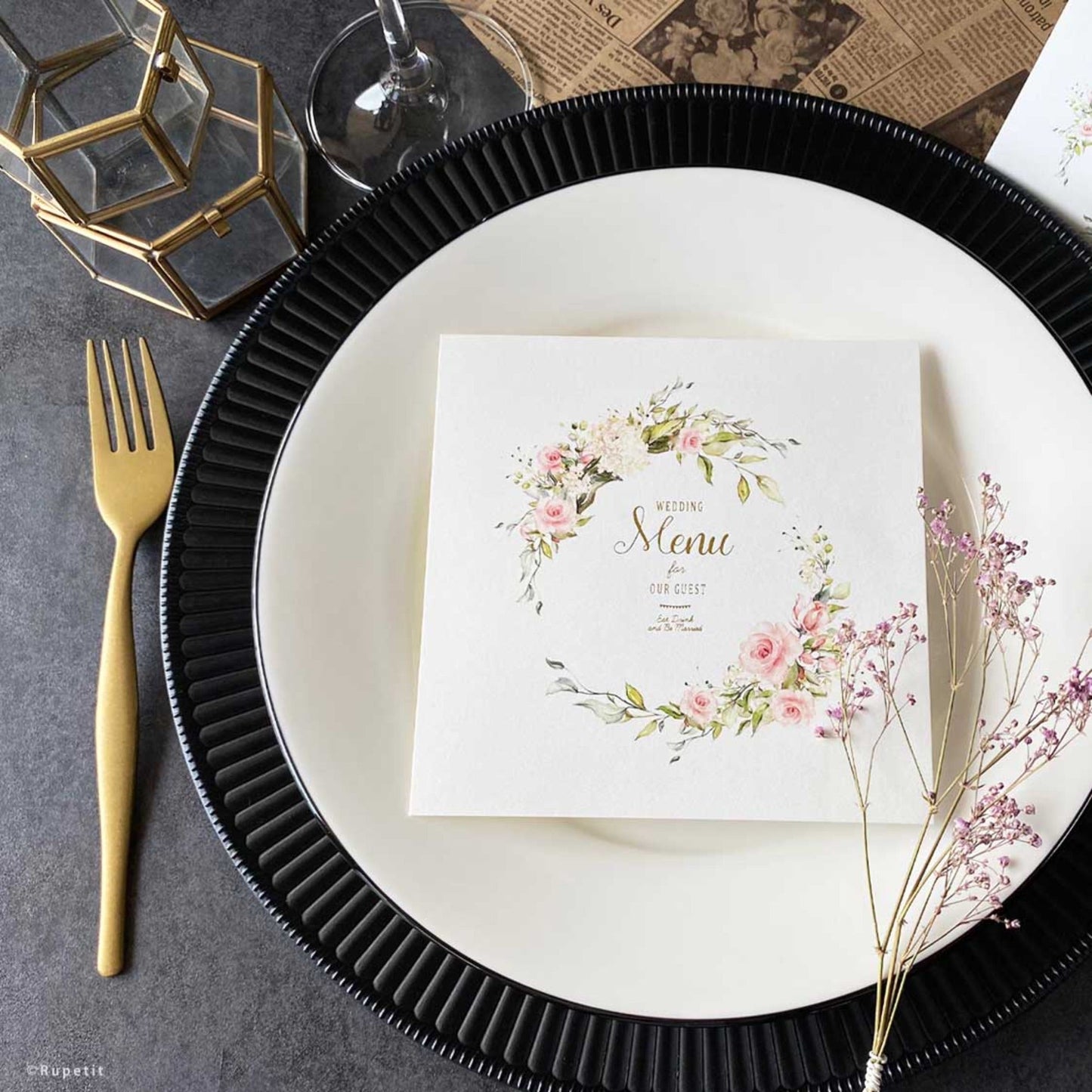 Romantic席次表【結婚式 ペーパー 席次表】