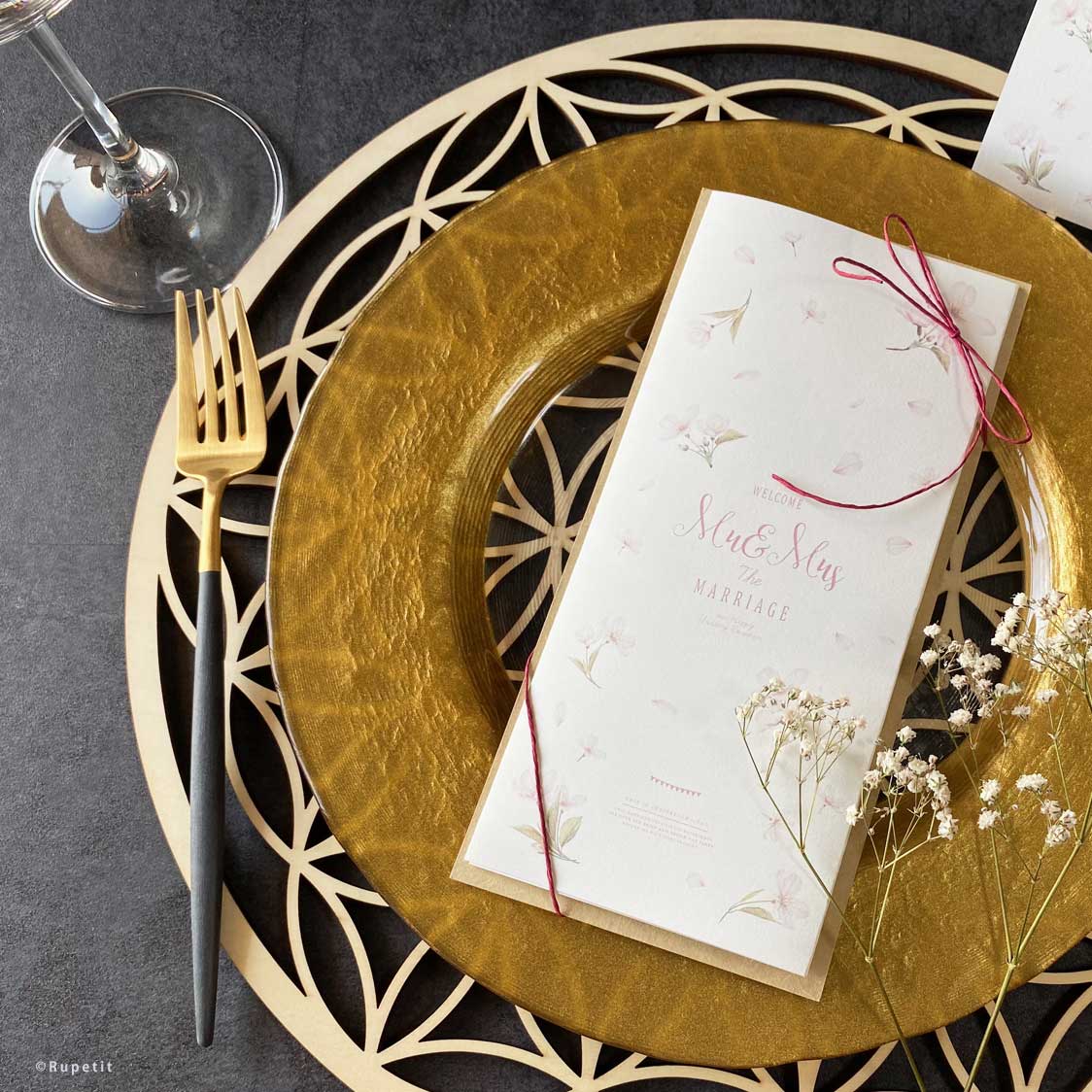 Sakura席次表【結婚式 ペーパー 席次表】