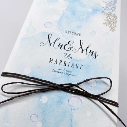 Beach席次表【結婚式 ペーパー 席次表】