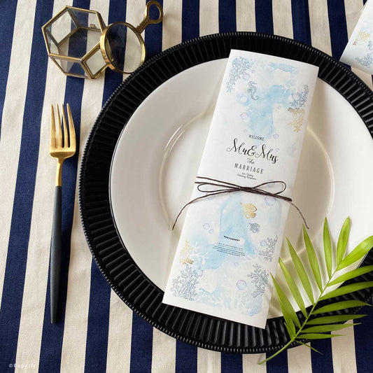 Ocean席次表【結婚式 ペーパー 席次表】