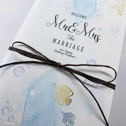 Ocean席次表【結婚式 ペーパー 席次表】