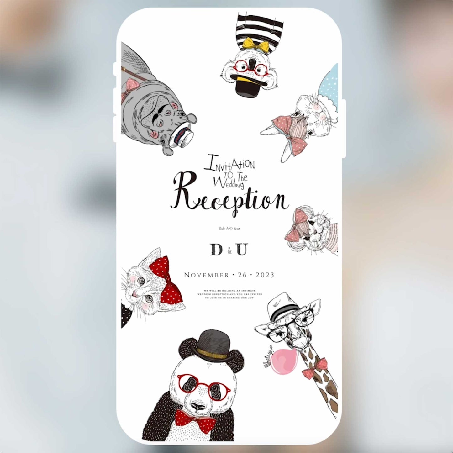 【WEB招待状】animal24 結婚式招待状