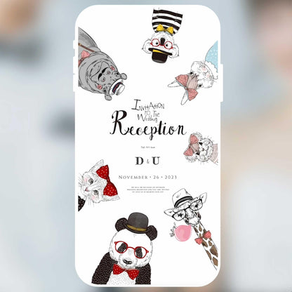 【WEB招待状】animal24 結婚式招待状