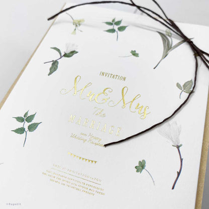 【結婚式 招待状】Flowers【結婚式 ペーパー 招待状】