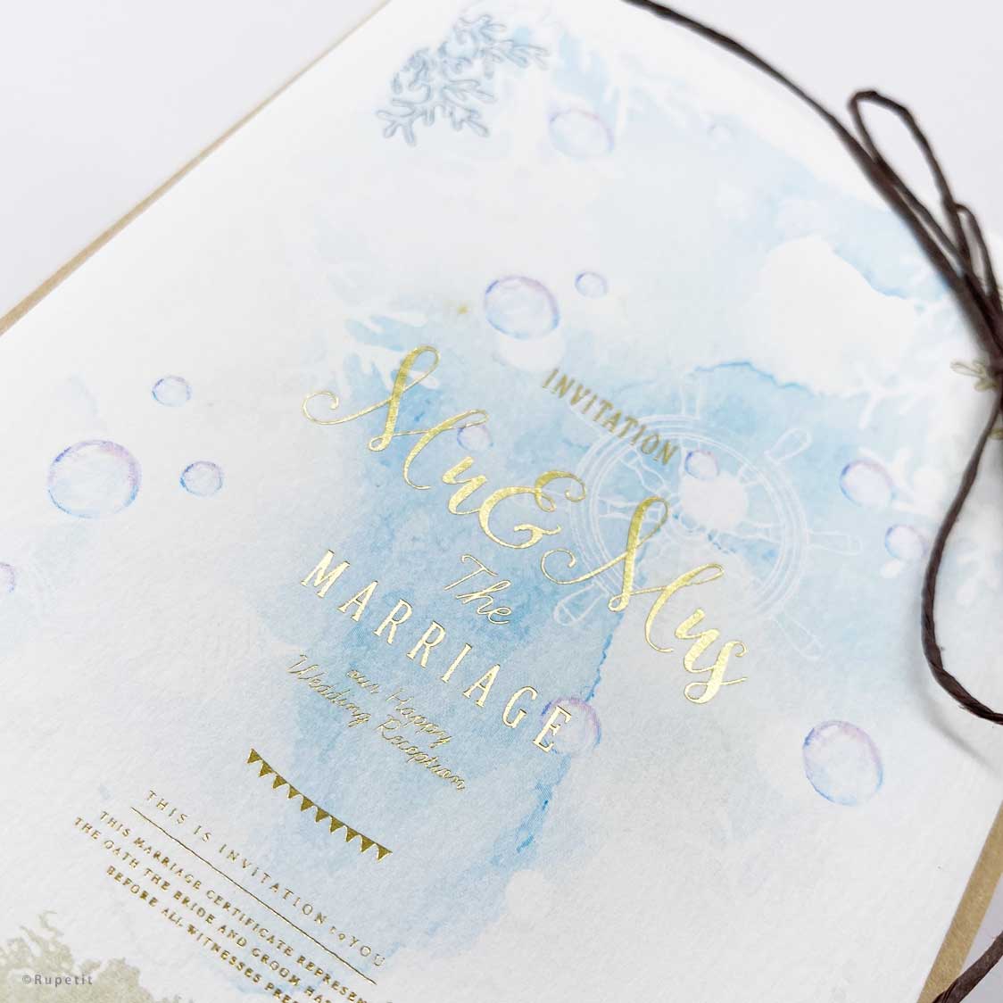 【結婚式 招待状】Beach【結婚式 ペーパー 招待状】