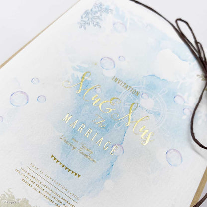 【結婚式 招待状】Beach【結婚式 ペーパー 招待状】