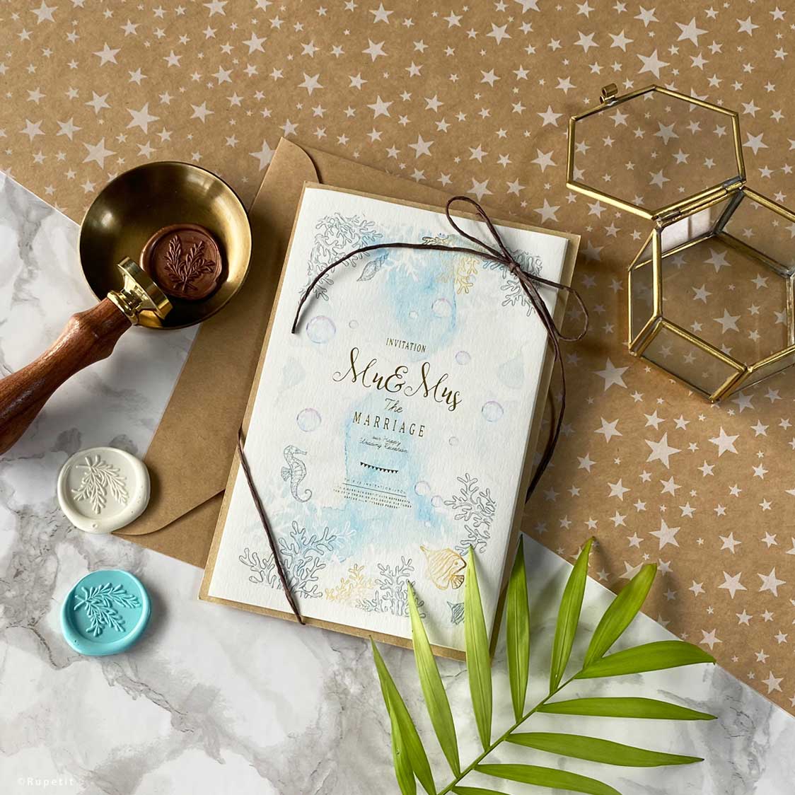 【結婚式 招待状】Ocean【結婚式 ペーパー 招待状】