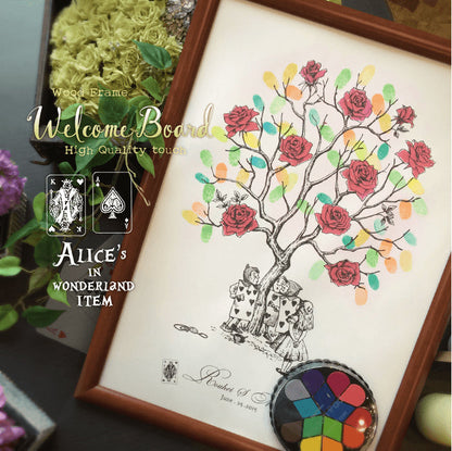 指紋ウェルカムボード(アリス) 【結婚式 ウェルカムボード】