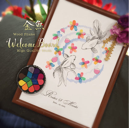 指紋ウェルカムボード(金魚) 【結婚式 ウェルカムボード】