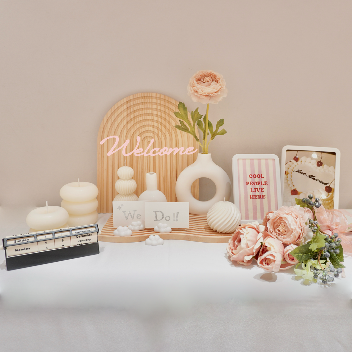 【3泊4日レンタル】韓国風コーディネートセット レンタルウェルカムグッズ 【結婚式 ウェルカムスペース レンタル】