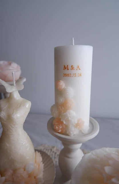 ウェルカムデコレーションキャンドルセット[DRESS] 【結婚式 その他ウェルカムグッズ オーダーメイド】