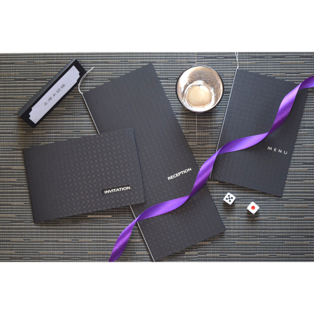 【結婚式 席次表 大人数専用】ヴェリタ ブラック (印刷込み)【結婚式 ペーパー 席次表】