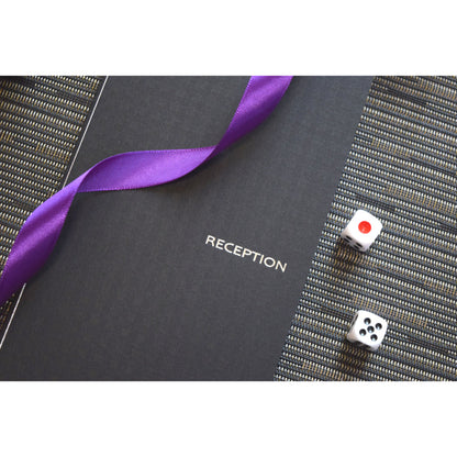 【結婚式 席次表 大人数専用】ヴェリタ ブラック (印刷込み)【結婚式 ペーパー 席次表】