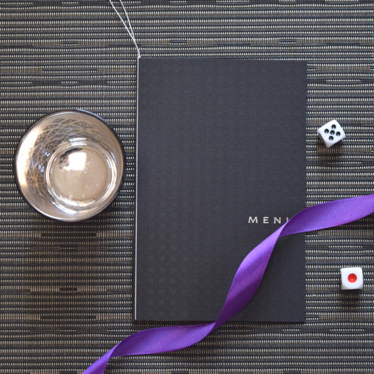 メニュー (印刷込み) ヴェリタ ブラック 結婚式 メニュー【結婚式 ペーパー メニュー表】