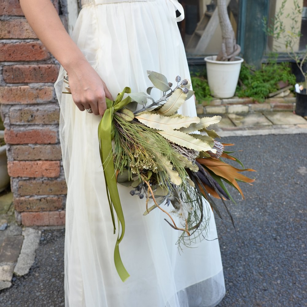 【ドライフラワー】ブーケ 【結婚式 フラワー ドライフラワー ブーケ ブートニア】