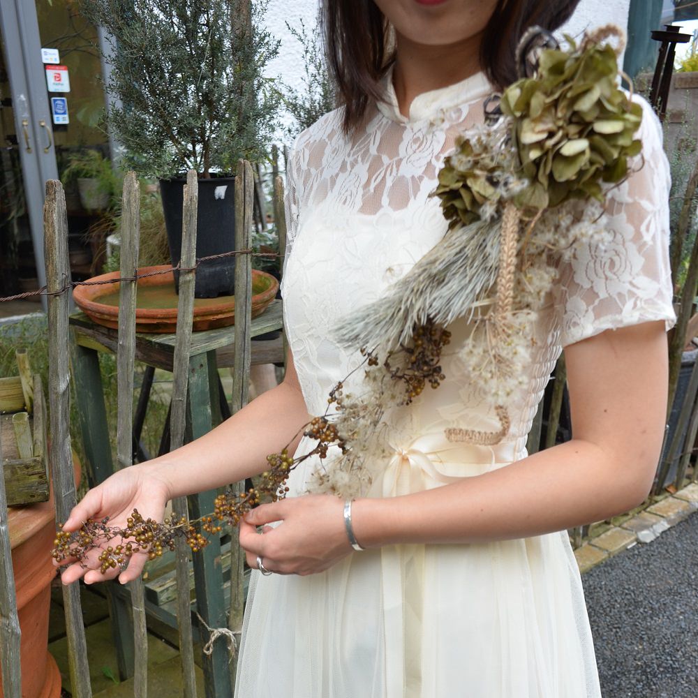 ドライフラワーコサージュ　【結婚式　フラワー　贈呈用花束】