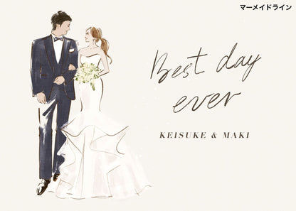 似顔絵ウェルカムボード 【A2サイズ・データ納品】 【結婚式 ウェルカムボード オーダーメイド】