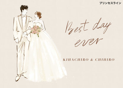 似顔絵ウェルカムボード 【A2サイズ・データ納品】 【結婚式 ウェルカムボード オーダーメイド】