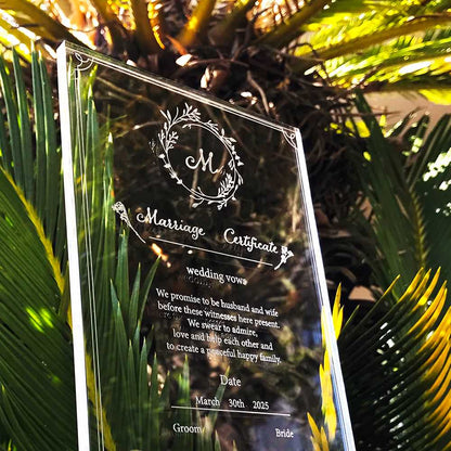 結婚証明書mini-シンプル- 【結婚証明書 オーダーメイド】