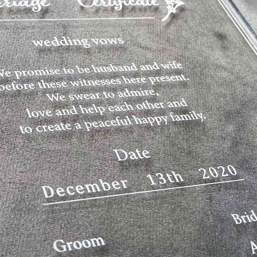 結婚証明書-シンプル- 【結婚証明書 オーダーメイド】