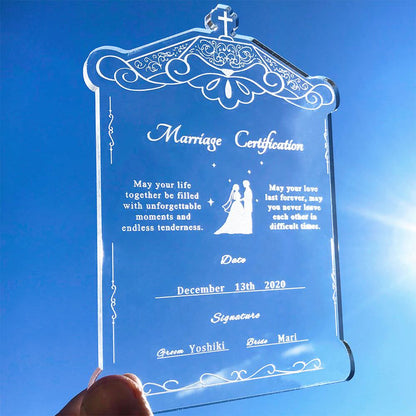 結婚証明書-ガゼボ- 【結婚証明書 オーダーメイド】