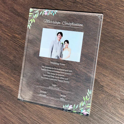 結婚証明書mini-ナチュラルグリーン- 【結婚証明書】