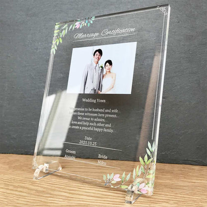 結婚証明書mini-ナチュラルグリーン- 【結婚証明書】