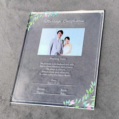 結婚証明書mini-ナチュラルグリーン- 【結婚証明書】