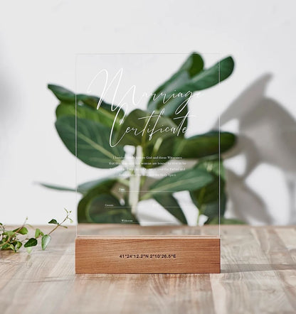 【結婚証明書】クリアタイプ DESIGN A 【結婚証明書】