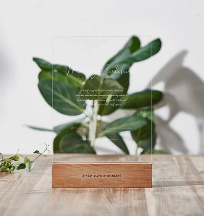 【結婚証明書】クリアタイプ DESIGN C 【結婚証明書】