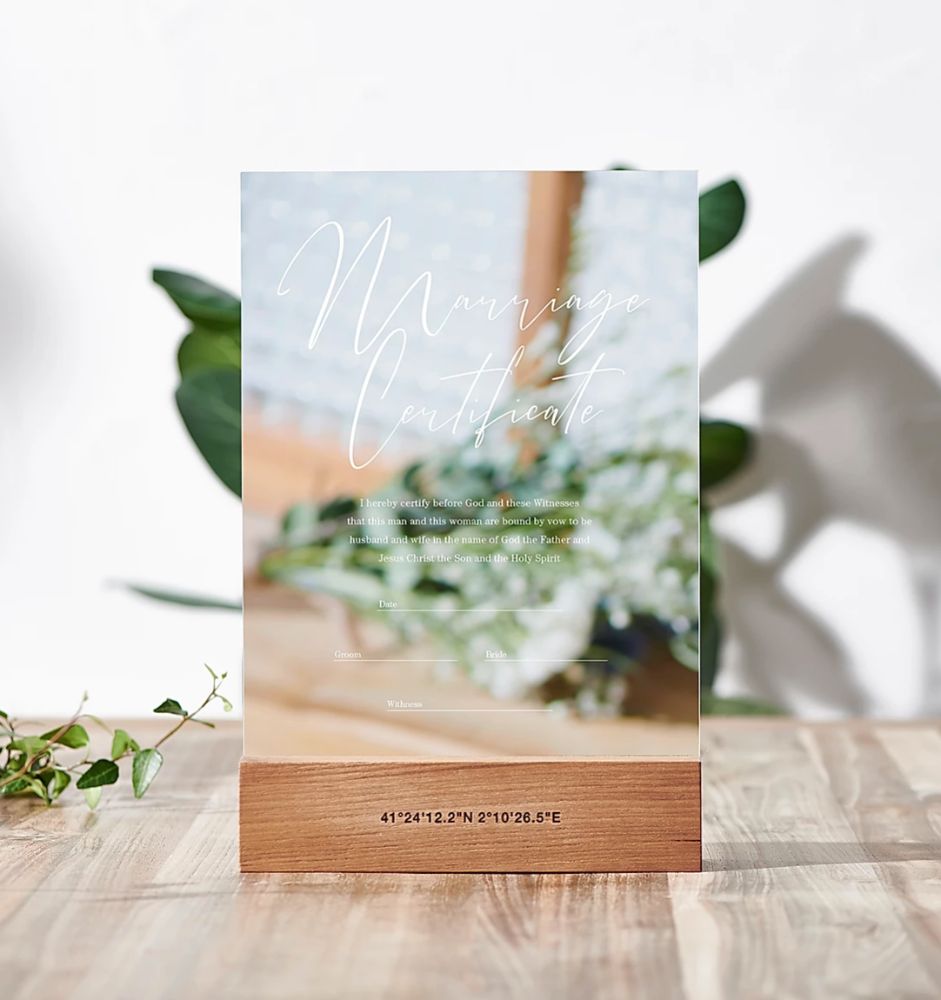 【結婚証明書】ミラータイプ DESIGN A 【結婚証明書】