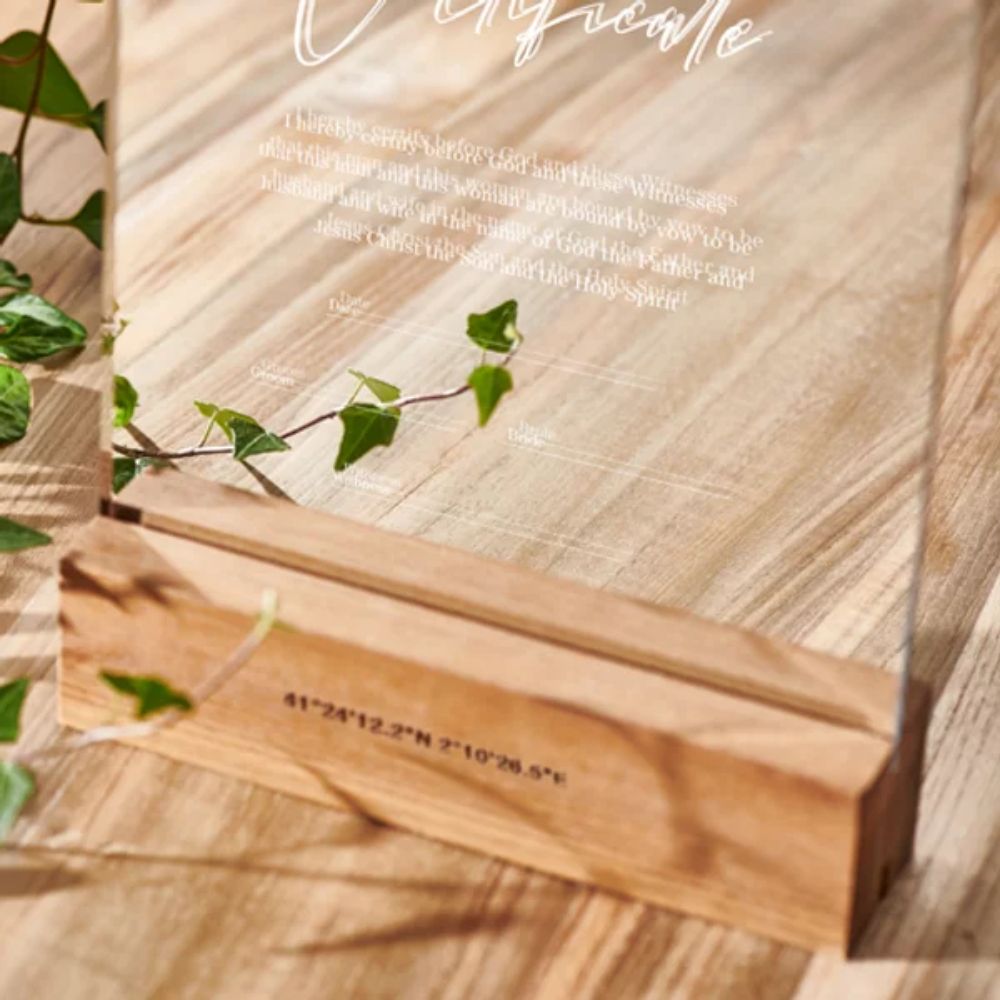 【結婚証明書】ミラータイプ DESIGN B 【結婚証明書】