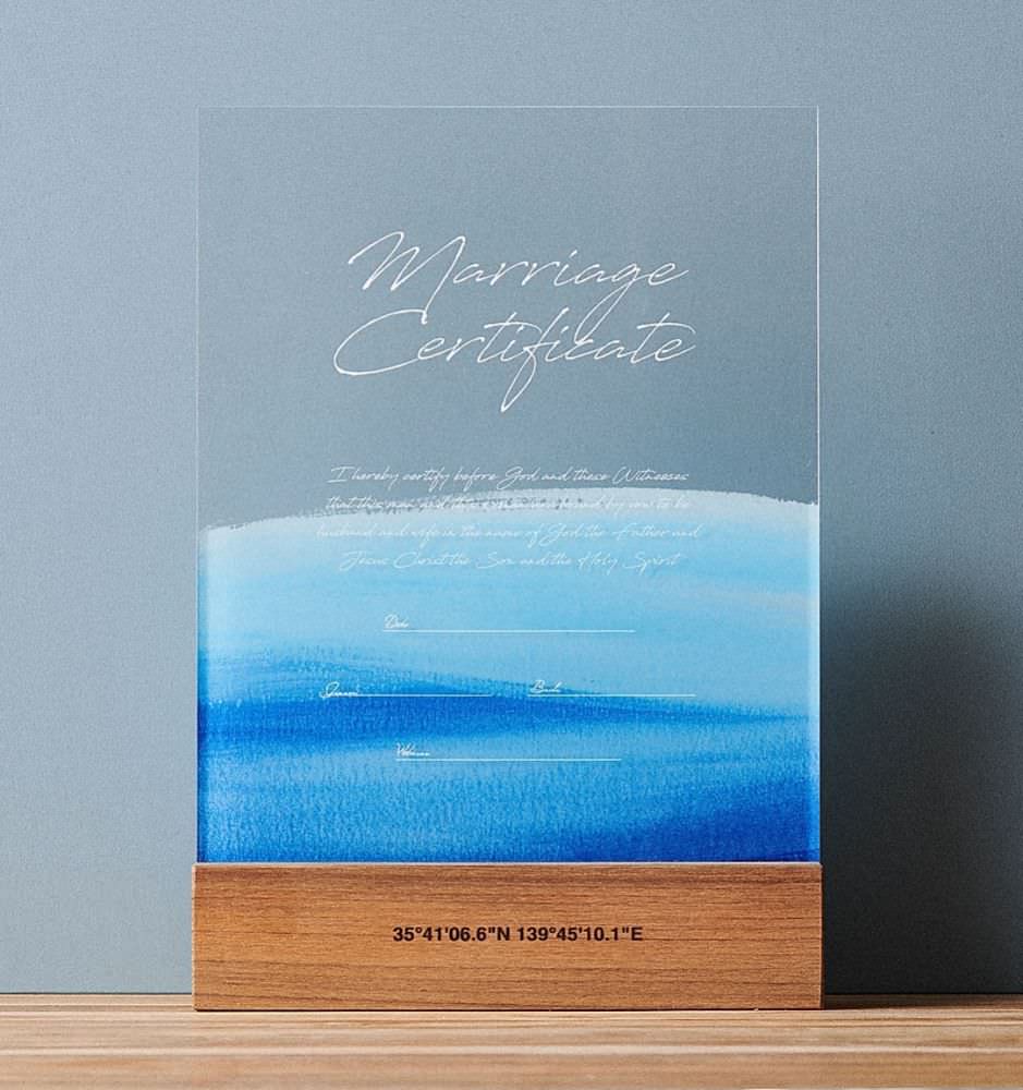 【結婚証明書】SEA 【結婚証明書】