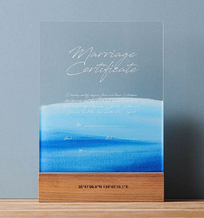 【結婚証明書】SEA 【結婚証明書】