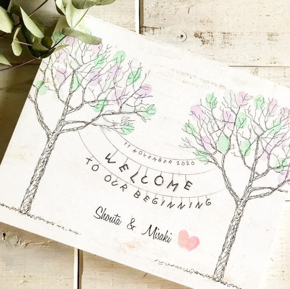 【結婚証明書】ウッドパネル ウェディングツリー/バルーン 【結婚証明書】