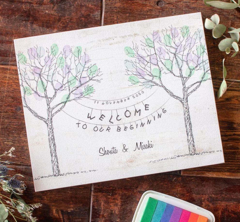 【結婚証明書】ウッドパネル ウェディングツリー/バルーン 【結婚証明書】