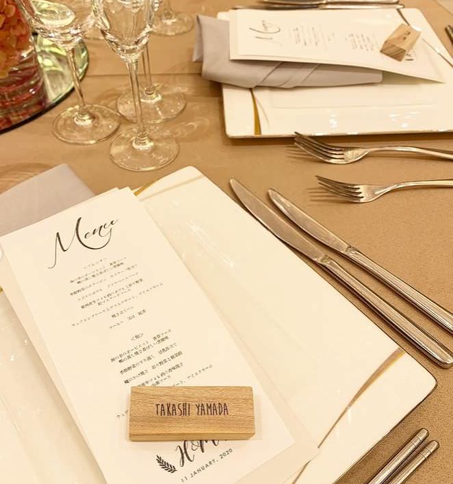 【結婚式 席札】ウッドブロック【結婚式 ペーパー 席札】